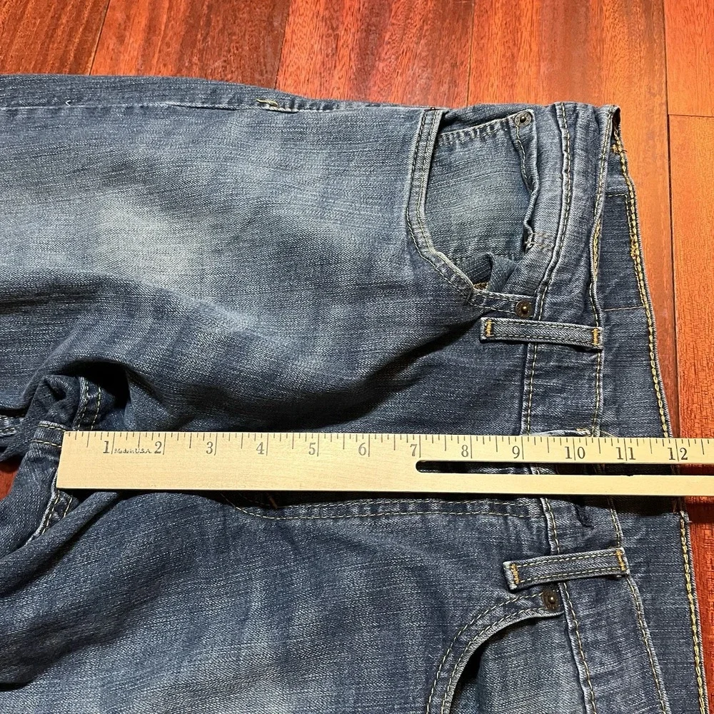Levis 559 Jeans Men 34x32 Blue Medium Wash Relaxed Straight Fade Whiskering Work